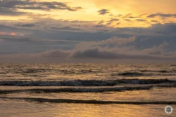 Coucher de soleil nuageux à Quend Plage
